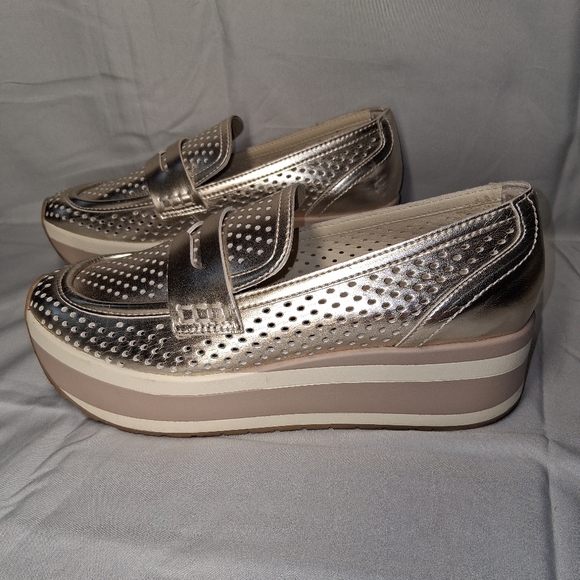 Dolce Vita Shoes - Dolce Vita Metallic Gold Platform Penny Loafers
